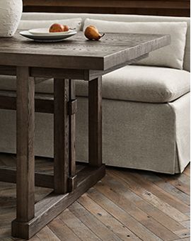 Eastham Brushed Charcoal Oak Wood Extendable Dining Table