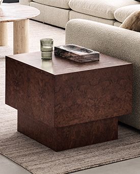 Cubist Burl End Table