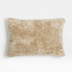 Malmo Shearling Camel Tan Lumbar Pillow