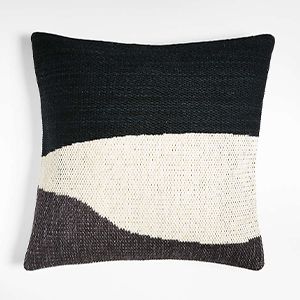 Corby Geometric Ink Black Kilim Pillow