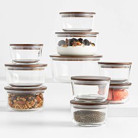 Crate & Barrel Glass Storage Containers