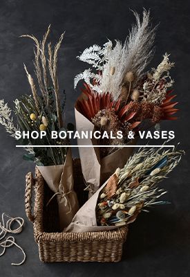 shop botanicals & vases