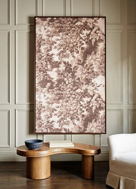 Eden Brown and Beige Tapestry Wall Art Print 50" x 82"