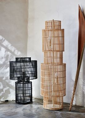 Noon Wicker Floor Lamp