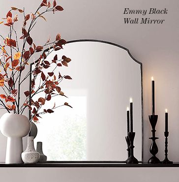 Emmy black wall mirror