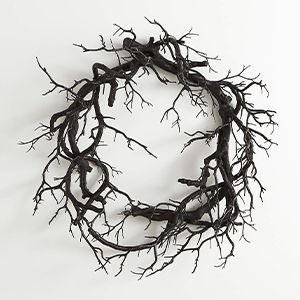 Faux Black Branch Wreath