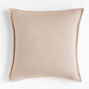 Taupe Laundered Linen Pillow Cover