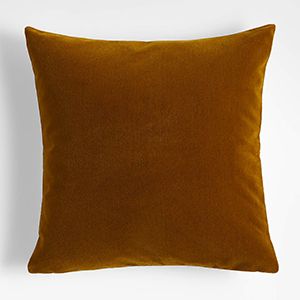 Ocher Faux Mohair Pillow Cover