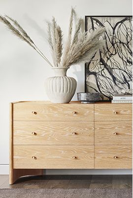 Soleri Cerused Natural Oak Wood Dresser