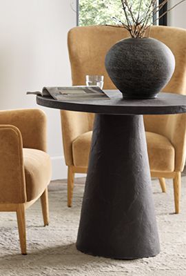 Willy Charcoal Brown Pedestal Bistro Table
