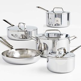 Crate & Barrel EvenCook Core® Stainless Steel Cookware Set