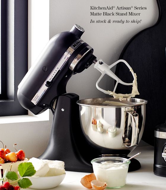 KitchenAid Artisan series matte black stand mixer