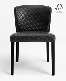 Curran Quilted Onyx Dining Chair