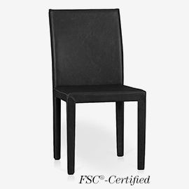 Folio Viola Top-Grain Leather Dining Chair