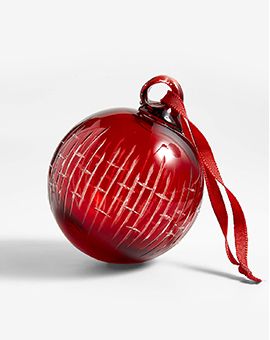 Etched Glass Ball Ornament