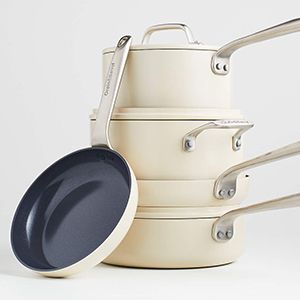 Crate & Barrel EvenCook Ceramic™ Cream Cookware Set