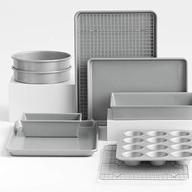 Crate & Barrel Silver 10-Piece Bakeware Set