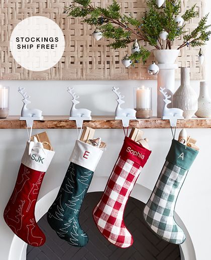 stockings and hangers to make the mantel a showstopper