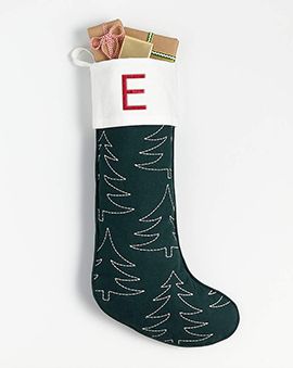 Embroidered Tree Stocking