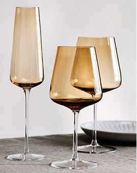 Ingrid Amber Wine Glasses