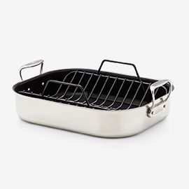 All-Clad® Stainless Steel Nonstick Large 16" Roaster with Rack