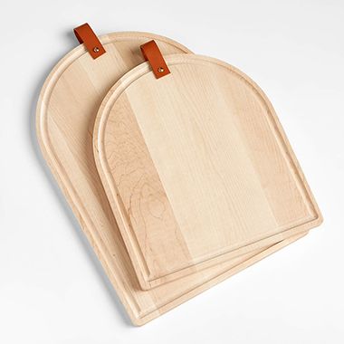 Tomos Maple Cutting Boards with Leather Straps