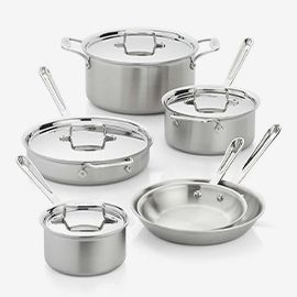 over $600 off open stock value All-Clad® d5 10pc cookware set‡