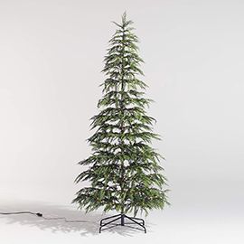 Faux Potted Hemlock Large Pre-Lit LED Christmas Tree with White Lights