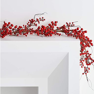 Faux Red Berry Garland 6'