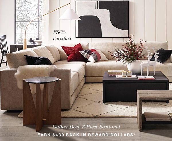 gather deep 3-piece sectional