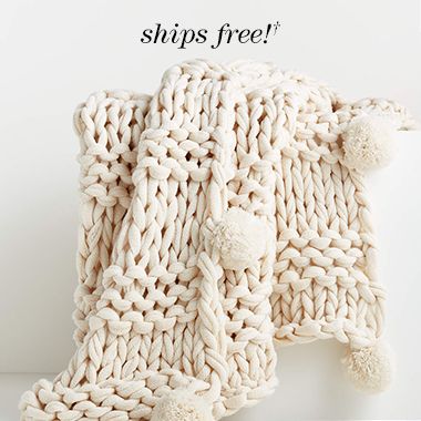 Virka 70”x40” Ivory Throw