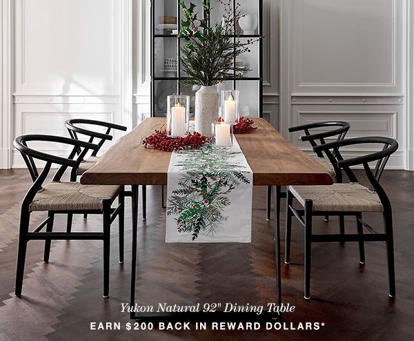 yukon natural 92" dining table