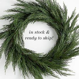 Faux Cypress Wreath 26”