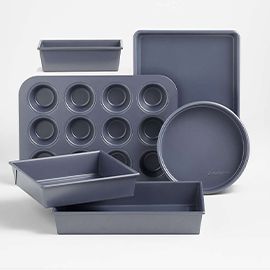 Crate & Barrel Slate Blue Bakeware 6-Piece Set