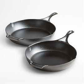 Lodge Blacklock Seasoned Cast Iron Skillets, Set of 2