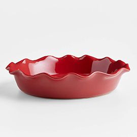 Red Ruffled 9" Pie Dish