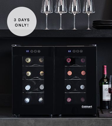 20% off Cuisinart® Private Reserve® 16-Bottle Dual Zone Wine Fridge