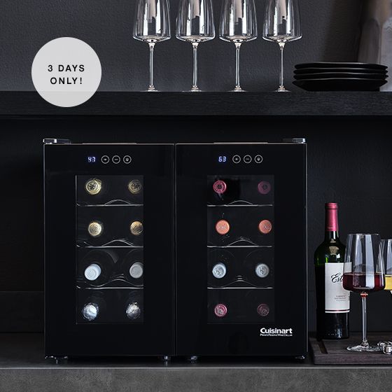 20% off Cuisinart® Private Reserve® 16-Bottle Dual Zone Wine Fridge