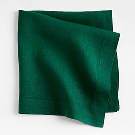 marin green linen napkin