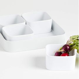 Modular 5-Piece Square Serving Set