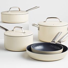 Crate & Barrel EvenCook Ceramic™ Ceramic Nonstick 8-Piece Cookware Set