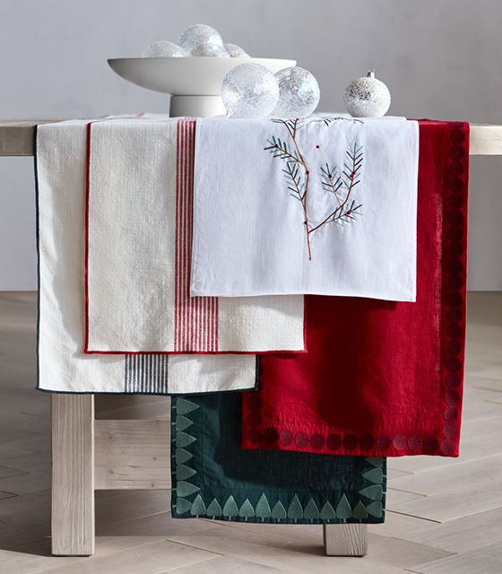 shop holiday linens