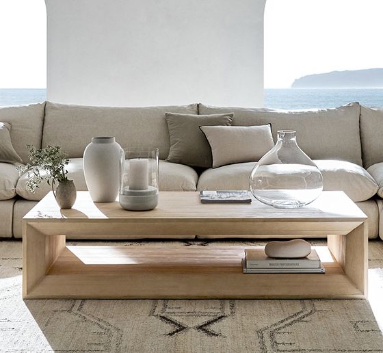 Vernon Rectangular Natural Coffee Table