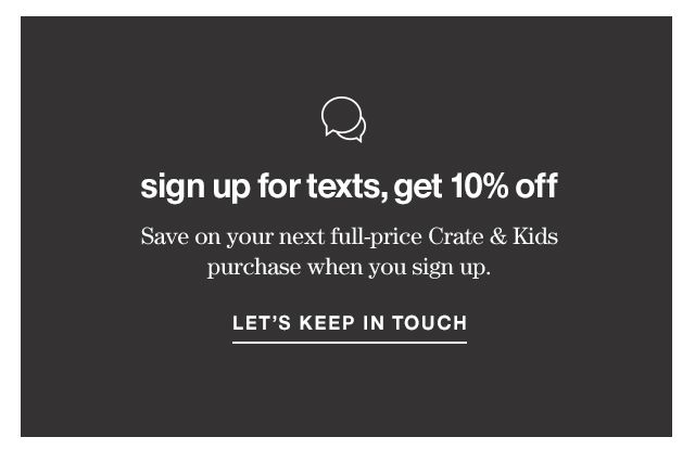 sign up for texts, get 10% off