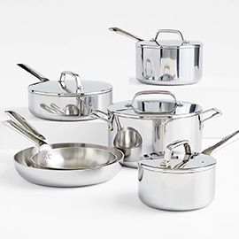 Crate & Barrel EvenCook Core® 10-Piece Stainless Steel Cookware Set