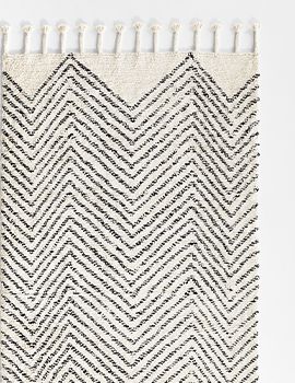 Zig Zag Tassel Washable Cotton Kids Rug