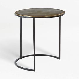 Elke Marble End Table With Brass Base