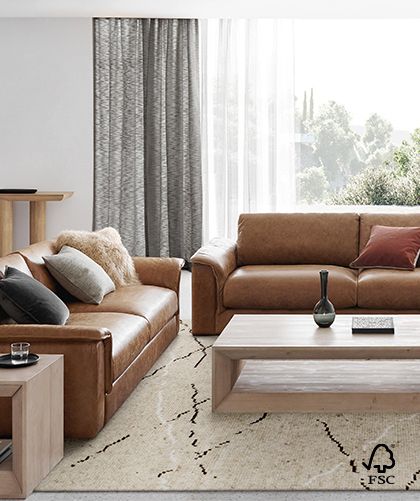 inviting and refined: wythe leather sofa