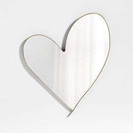 Large Heart Brass Wall Mirror by Leanne Ford