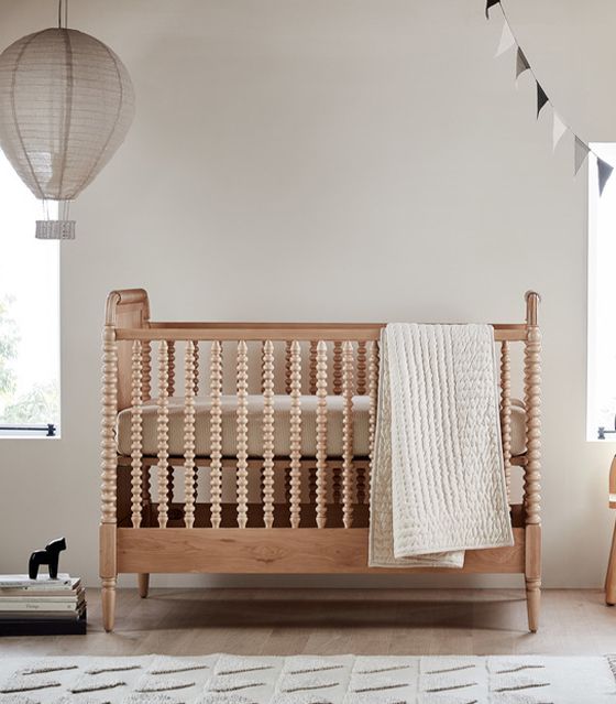 Jenny Lind Maple Wood Spindle Baby Crib